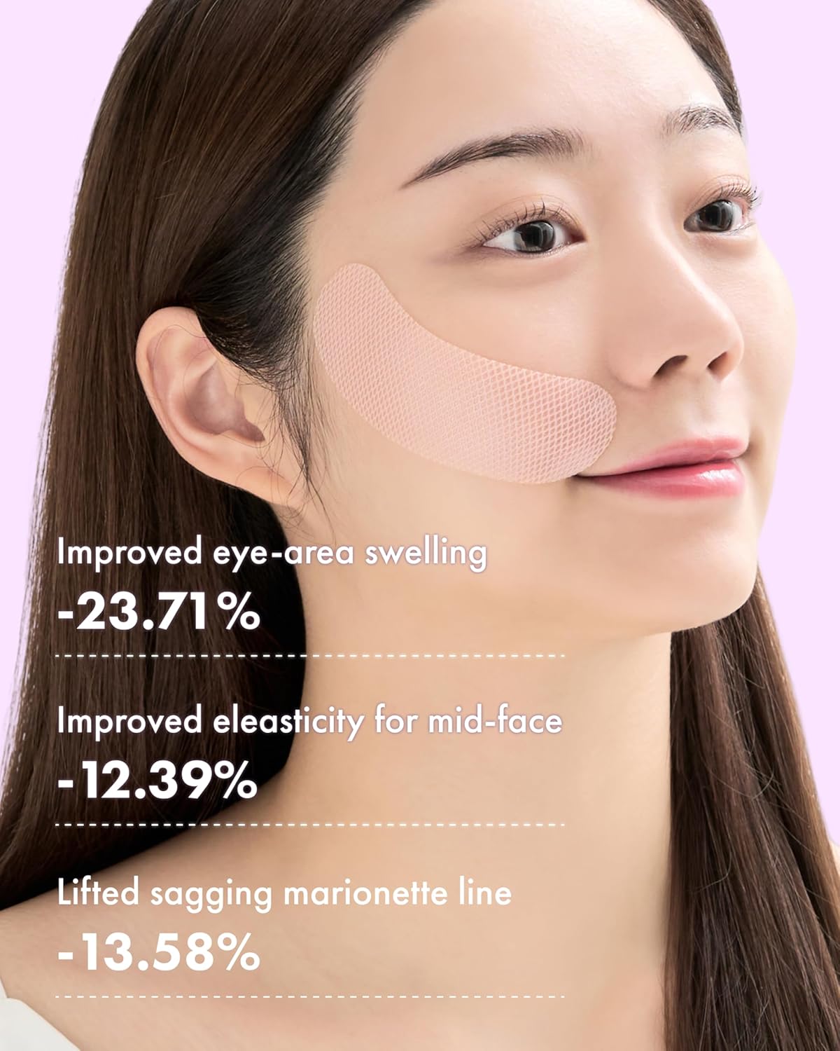 It'S SKIN 7-Peptide Collagen Thread Lifting Mini Gel Mask 20ea, Real Collagen Lifting Patches for Firming, Tightening and Skin Elasticity, Korean Skincare
